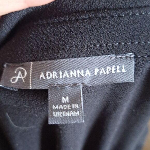 Adrianna Papell Black Button Down Shirt Size M - Picture 6 of 10